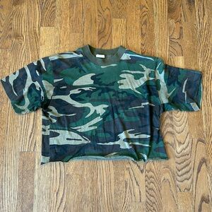Vintage cropped army shirt
